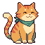 A cat illustration to represent choosing an artwork