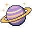 New ringed planet illustration for the space theme